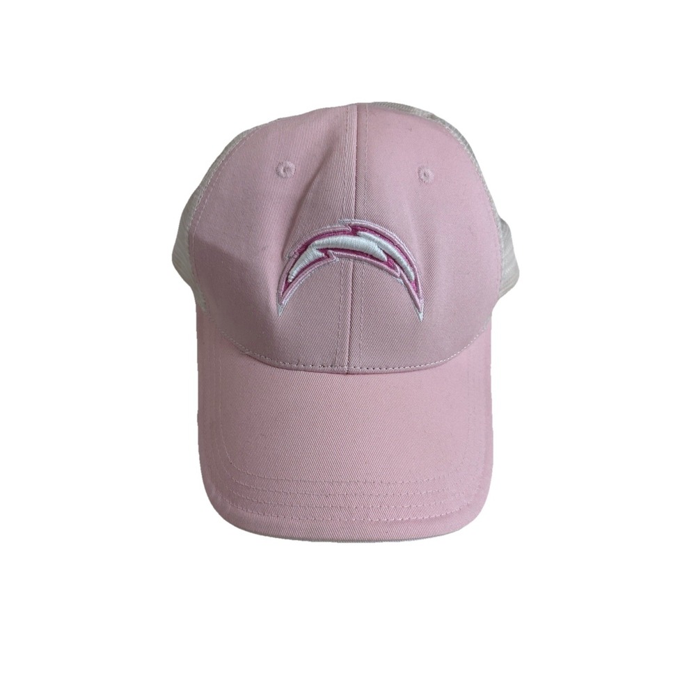 NFL Los Angeles Chargers Pink Baseball Cap Snapback Mesh Trucker Hat OSFM